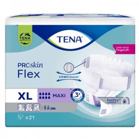 Juostinės sauskelnės TENA FLEX MAXI XL N21