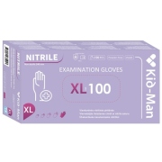 Pirštinės nitrilinės be pudros violetinės XL dydis Kid-man N100